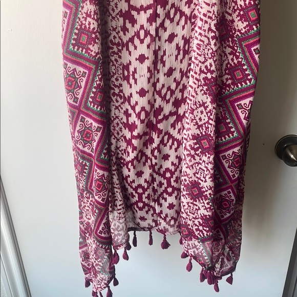 Maurices Red Asymmetrical Tiered Sundress Casual - Picture 11 of 11